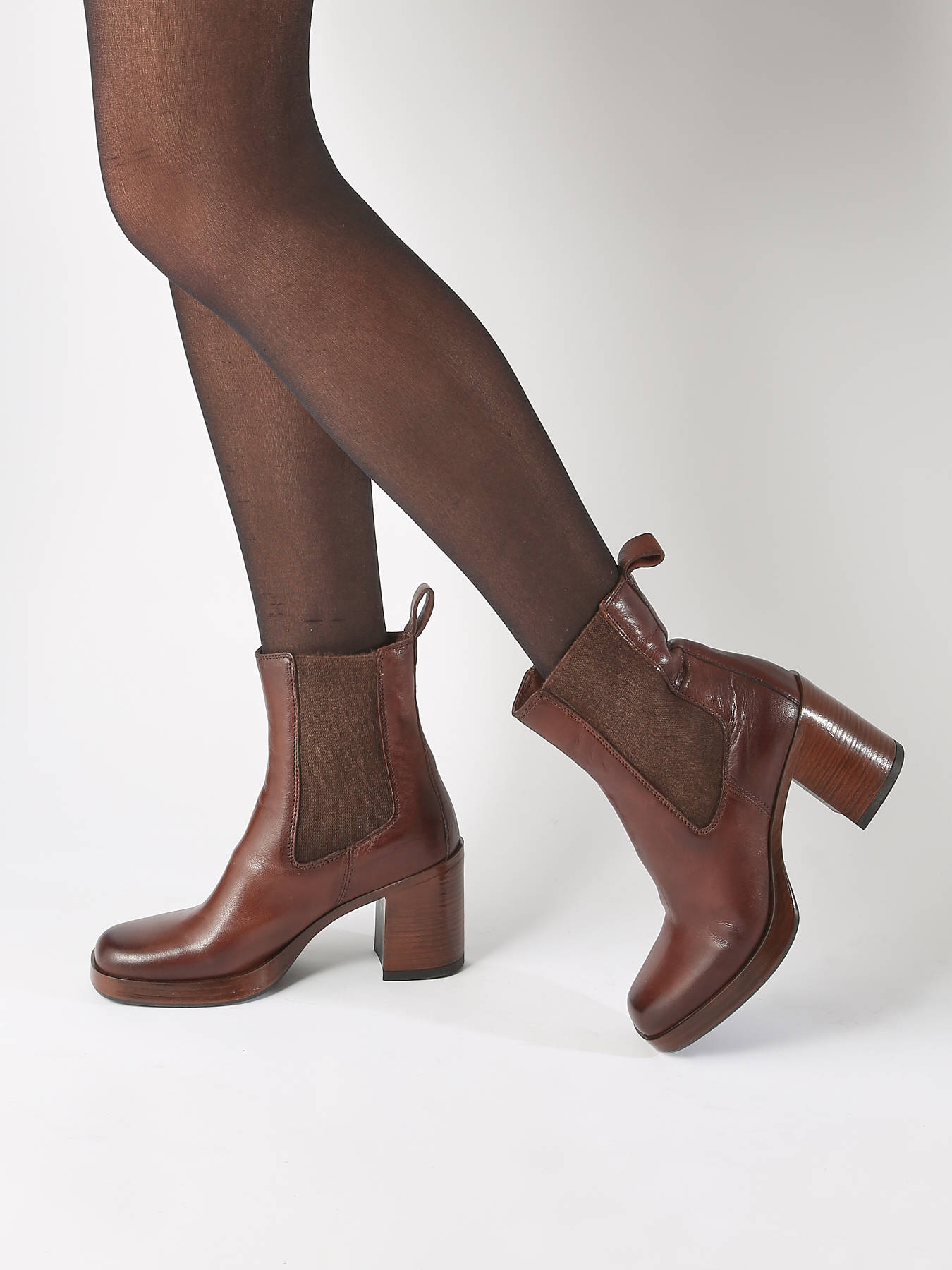 Bottines  talon en cuir MJUS