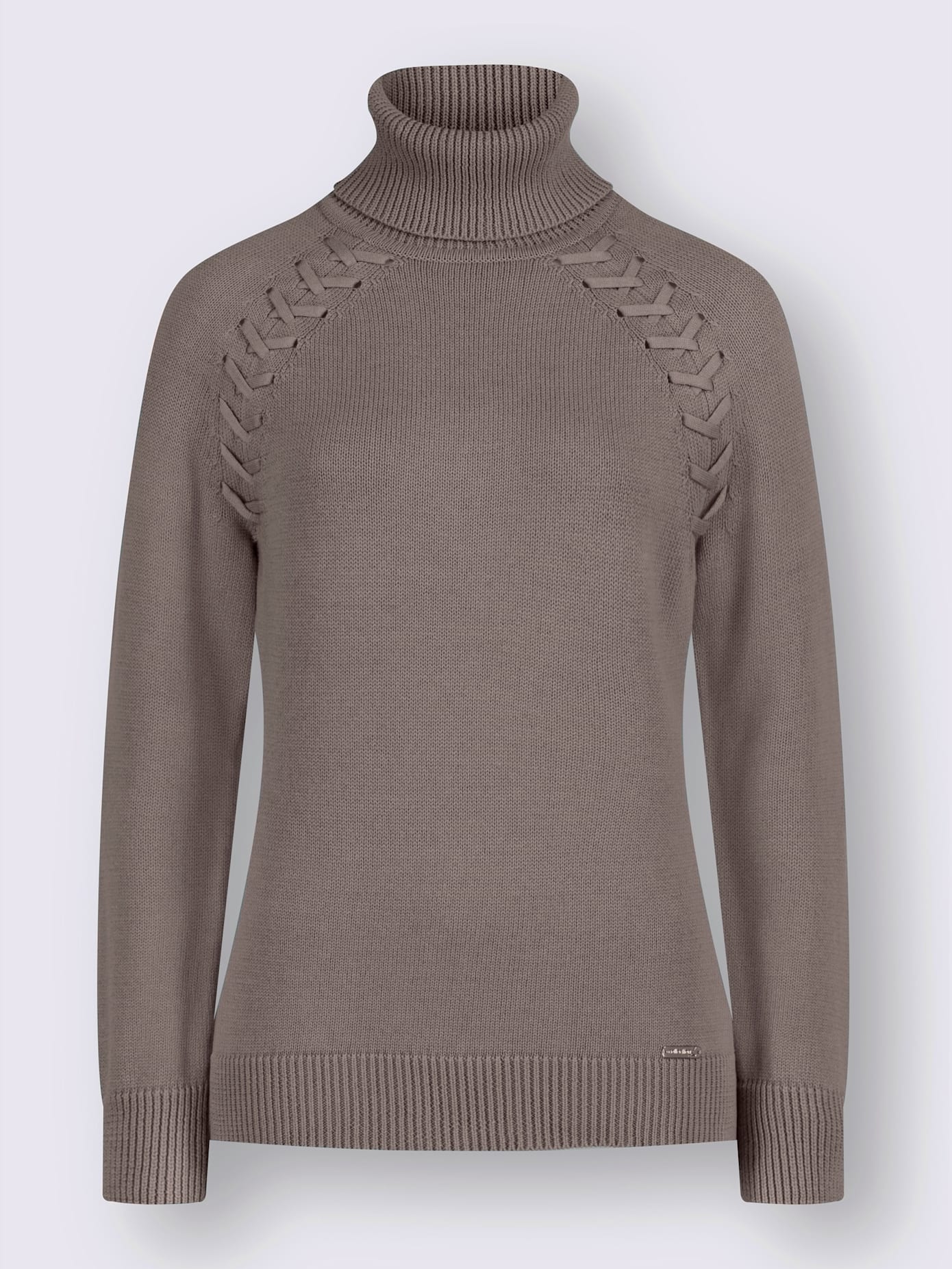 Pull à col roulé pur coton