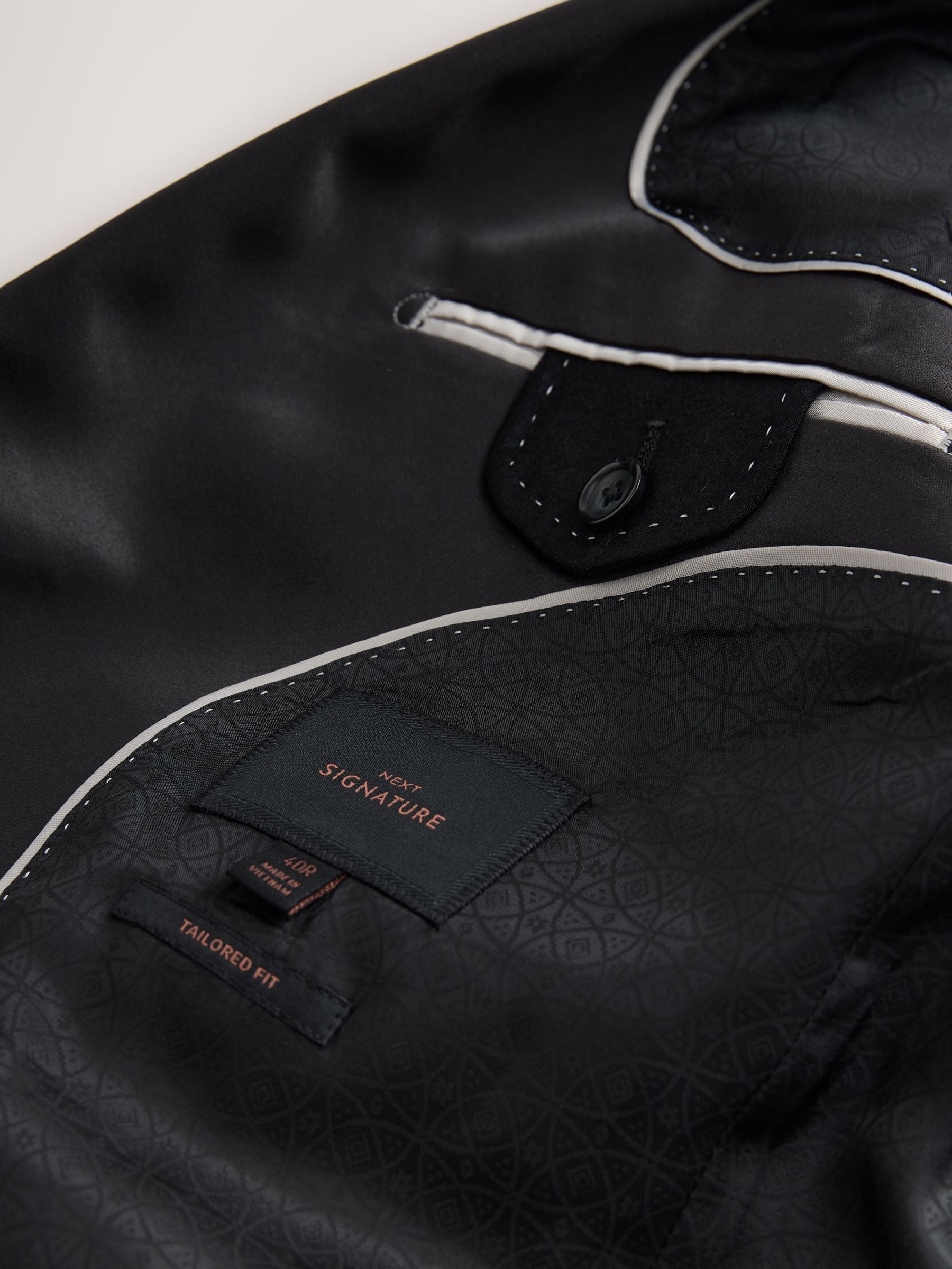 Zwart - Tailored Fit Signature Zignone Wool Cashmere Tuxedo Suit Jacket