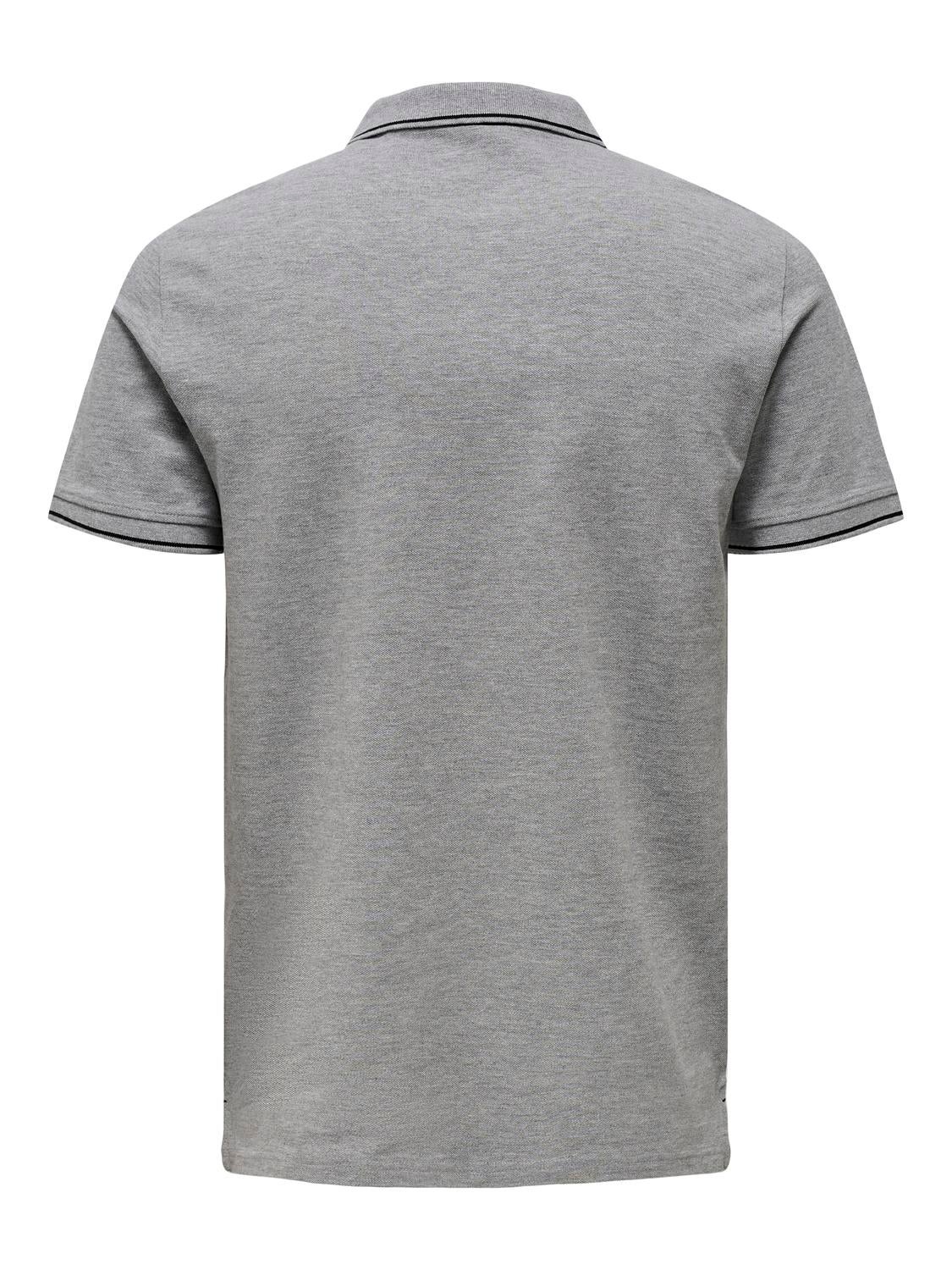ONSFLETCHER Polo Light Grey Melange