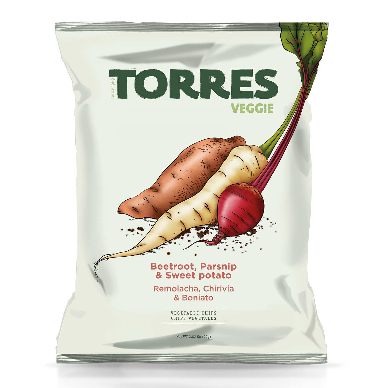 Chips de légumes Torres (betterave, panais et patate douce)