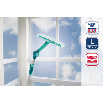 Leifheit 3in1 raamwisser met telescoopsteel click system