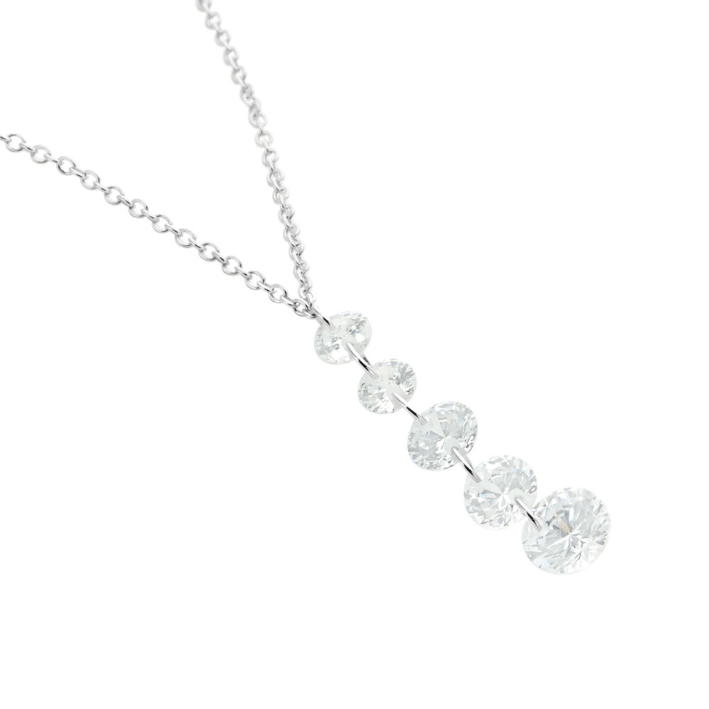 Collier Argent Constantin Argent Blanc Oxyde
