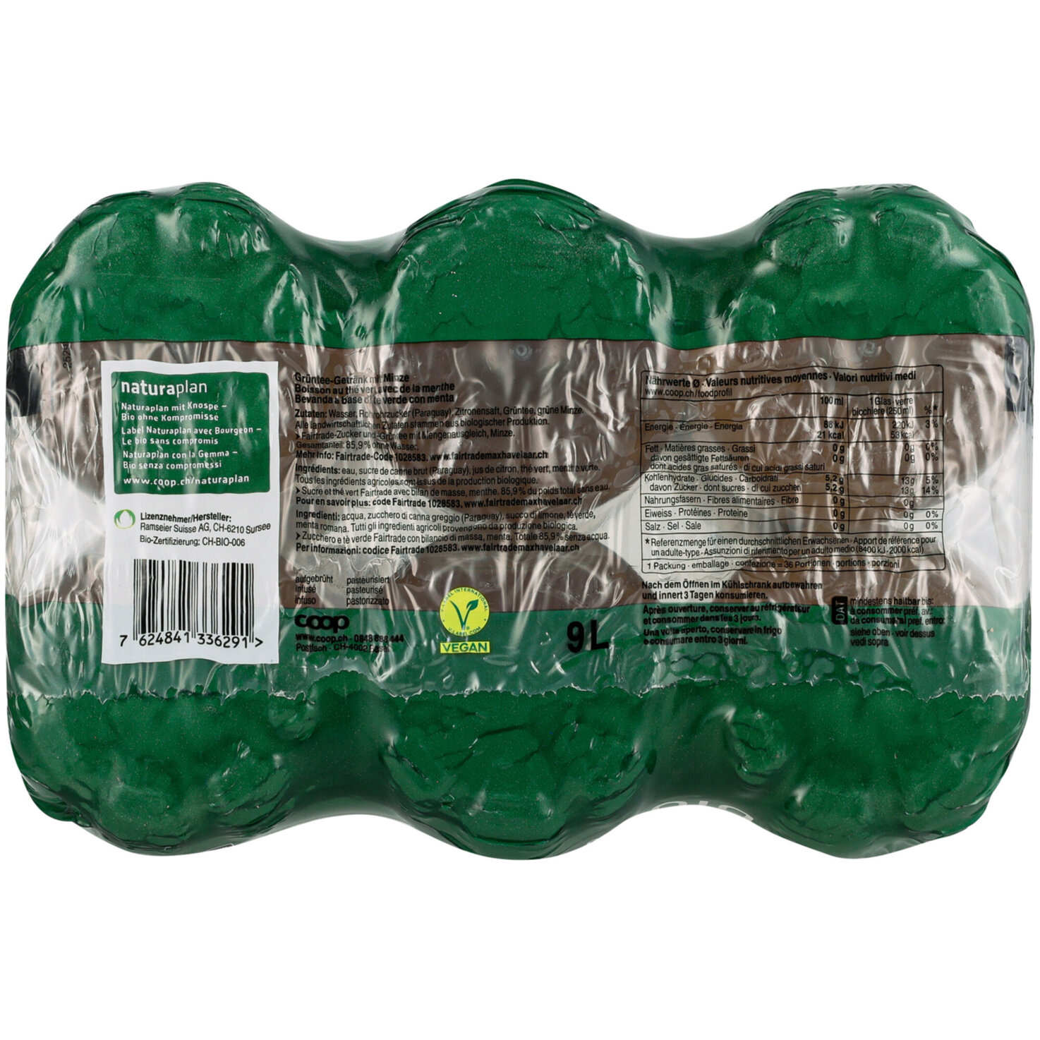 Naturaplan Organic Mint Green Ice Tea 6x1.5l