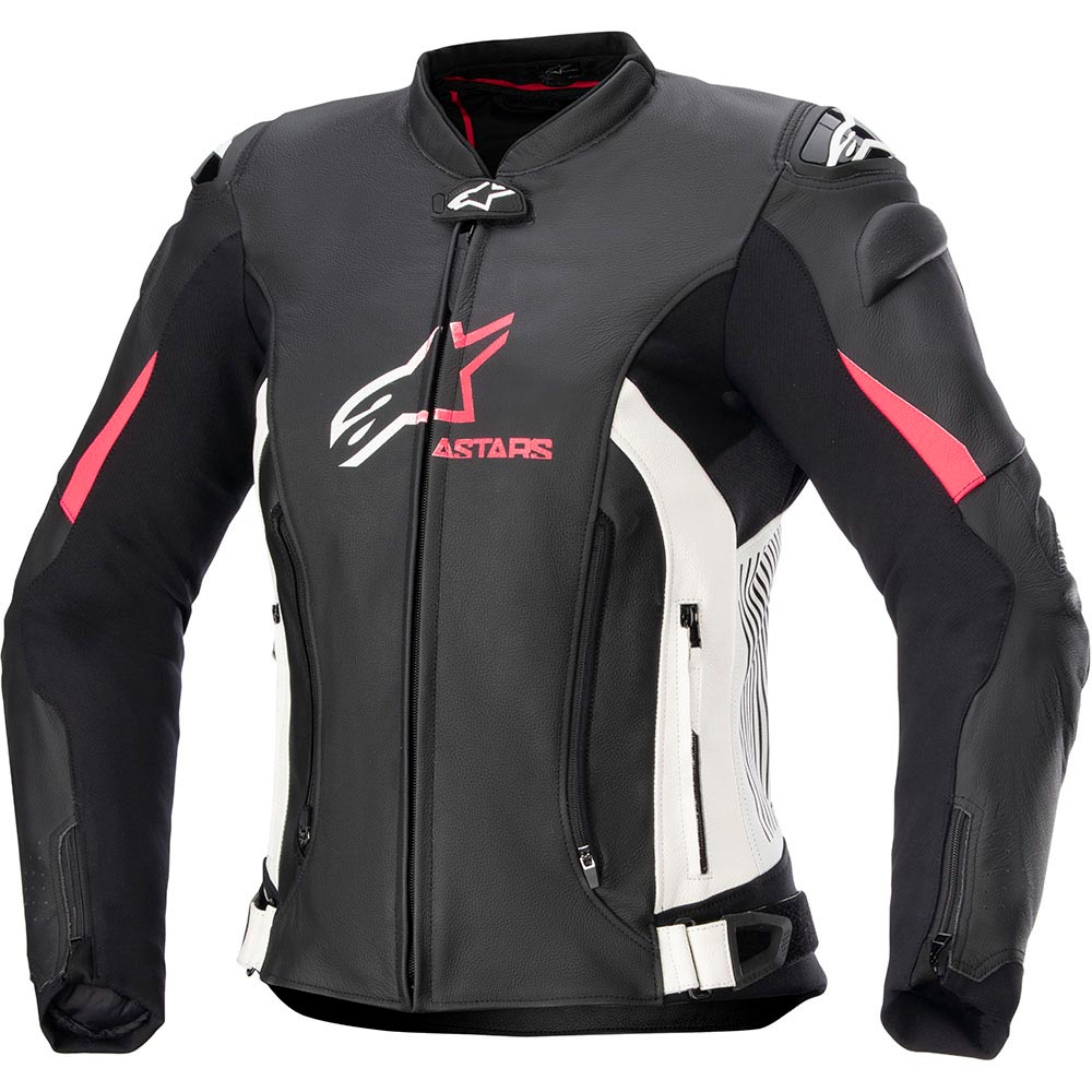 Alpinestars - Blouson femme Stella GP Plus V4 Noir / Blanc / Rose