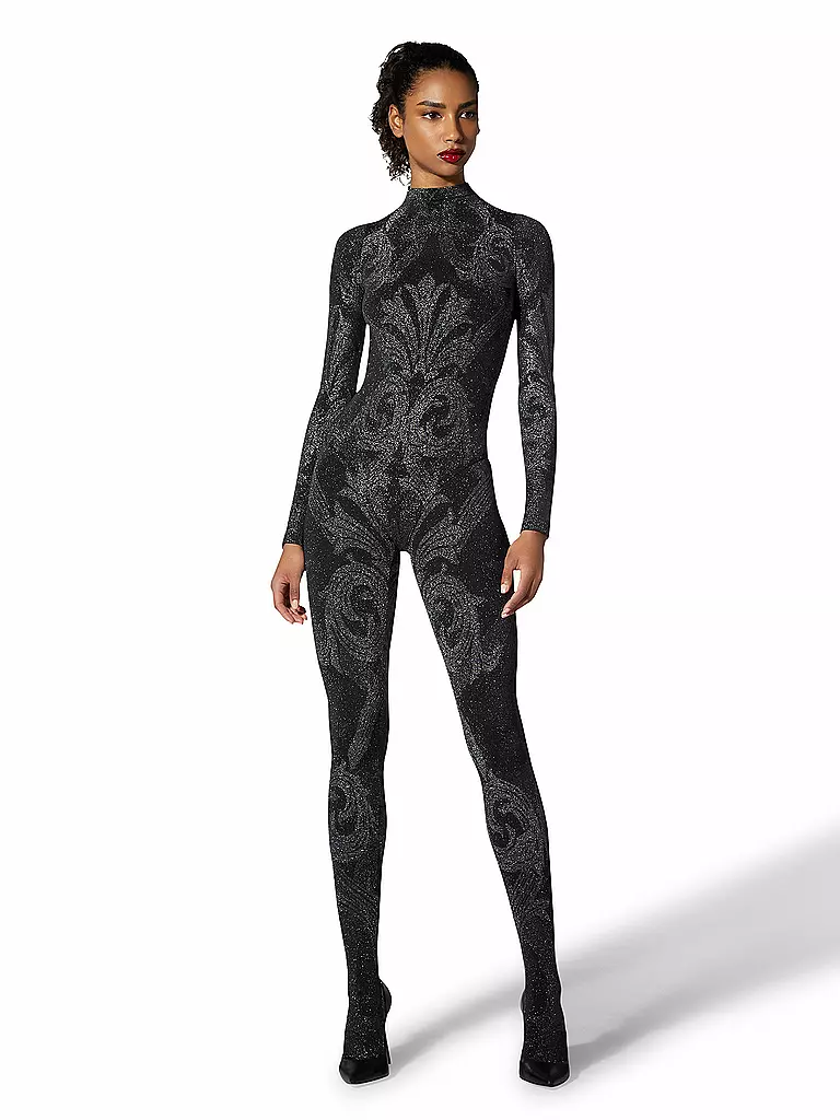 WOLFORD Modestrumpfhose WOLFORD x ETRO 150 black / silver  schwarz