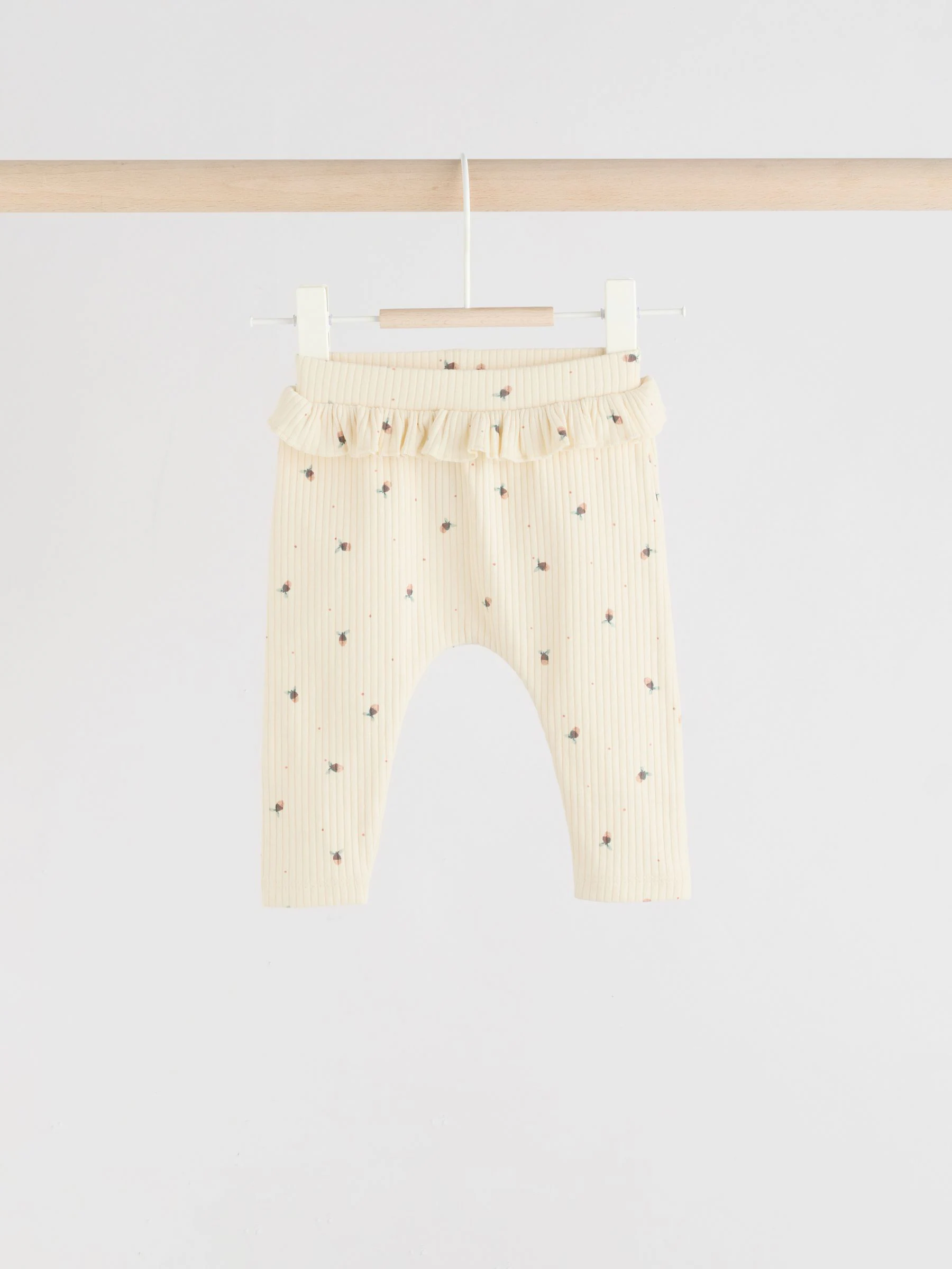 Saliegroen/koraal/fijne print - Verpakking van 4 babyleggings (0 mnd -2 jr)