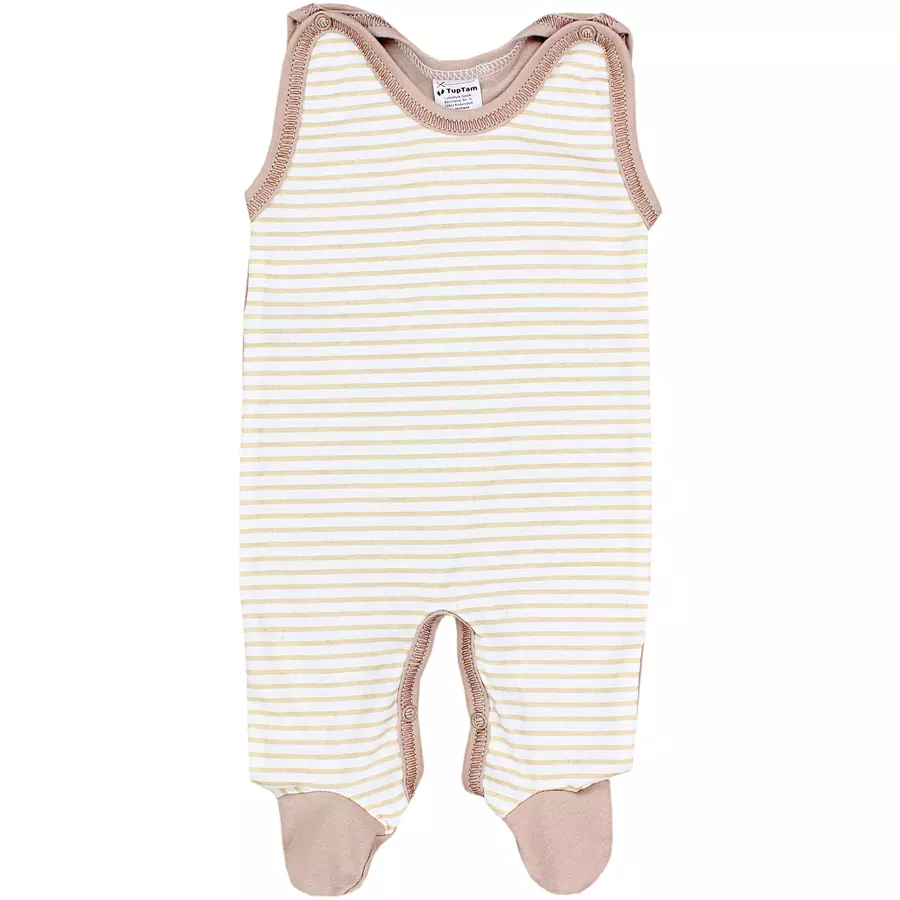 TupTam Baby Strampler Gemustert 2er Set beigeblau