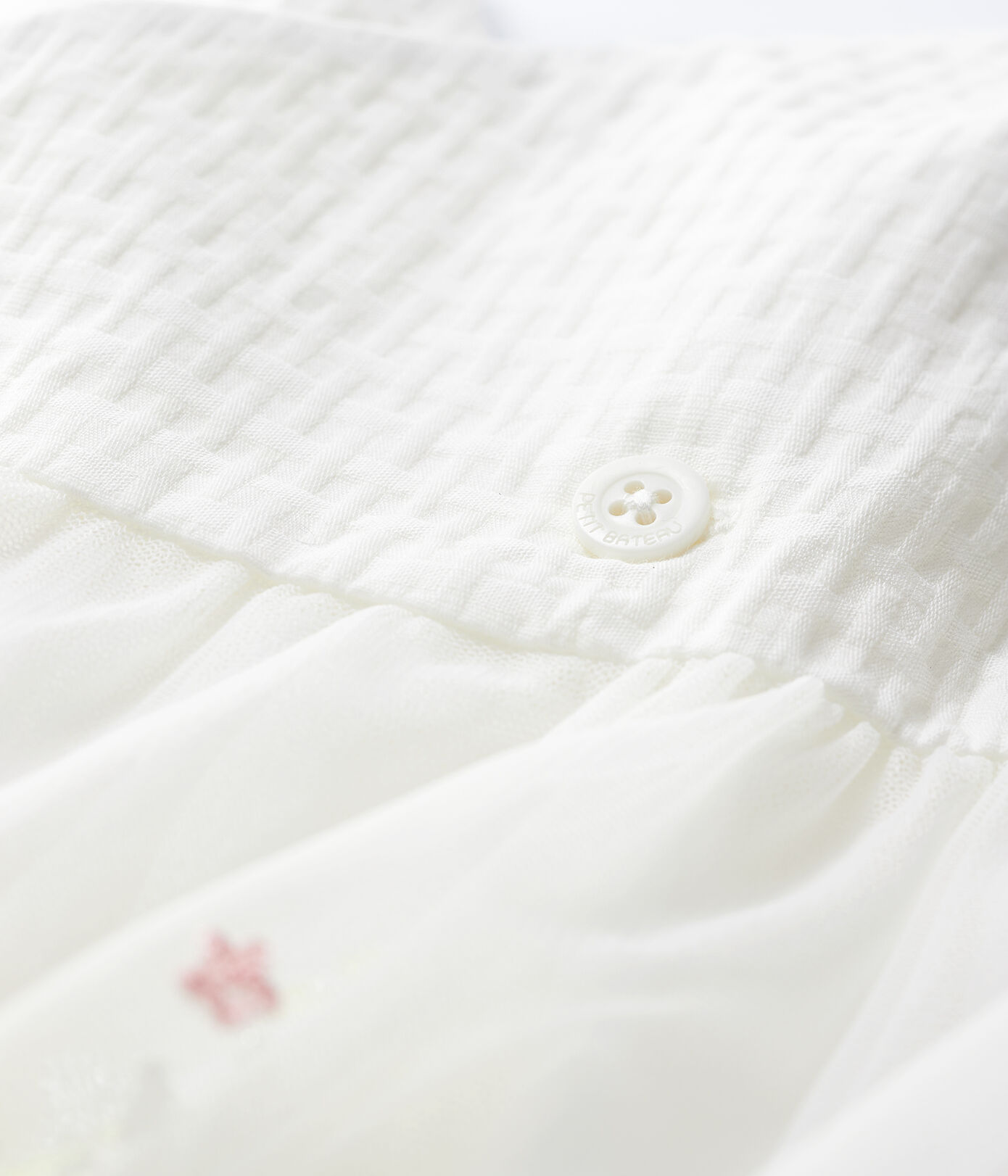 Robe de cérémonie avec du tulle brodé bébé fille