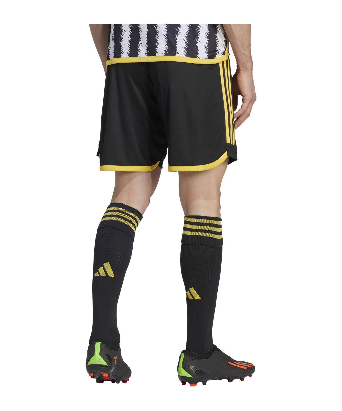 adidas Juventus Turin Short Home 2023/2024 Schwarz Gold