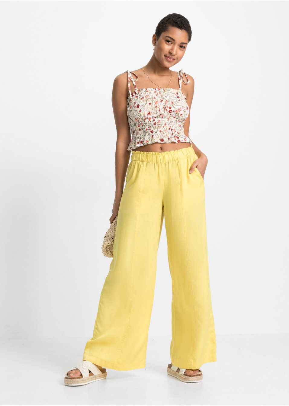 Pantalon large en Tencel