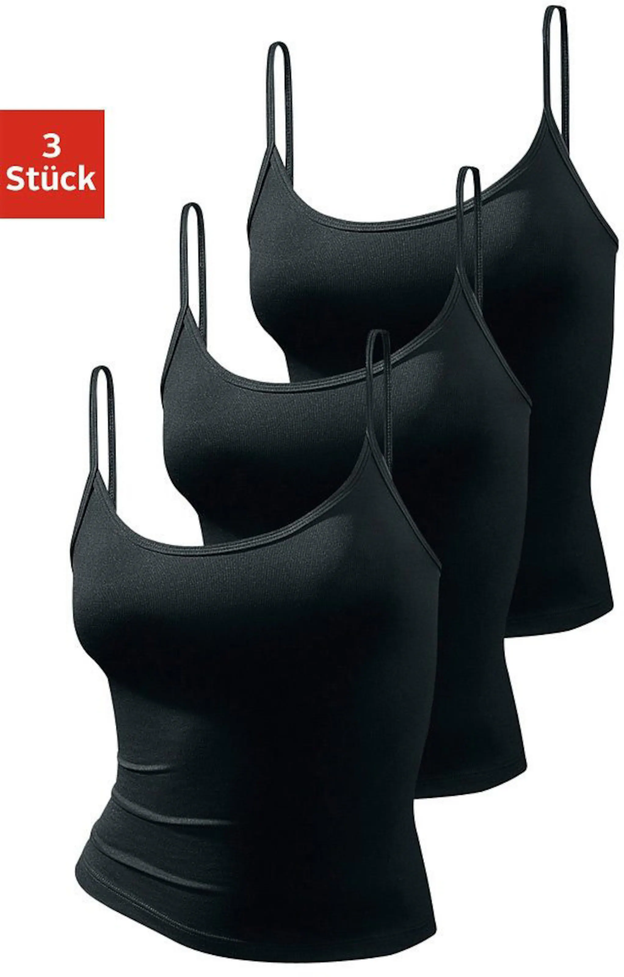 Spaghettitop in schwarz