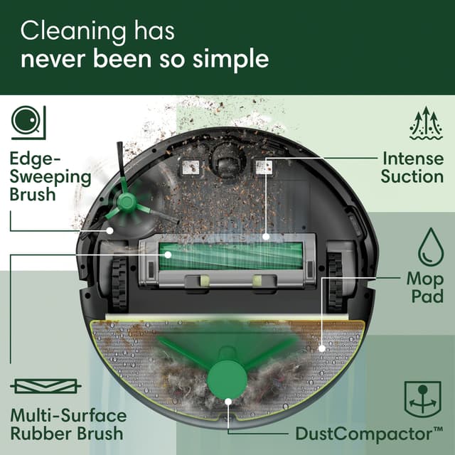 iRobot Roomba Combo 205 rengøringsrobot L121040 (sort)