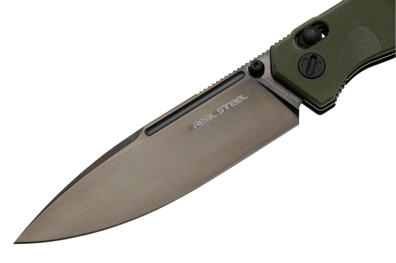 Real Steel Huginn Ultra 7654BG, Black S35VN, OD Green G10 zakmes, Ivan Braginets design