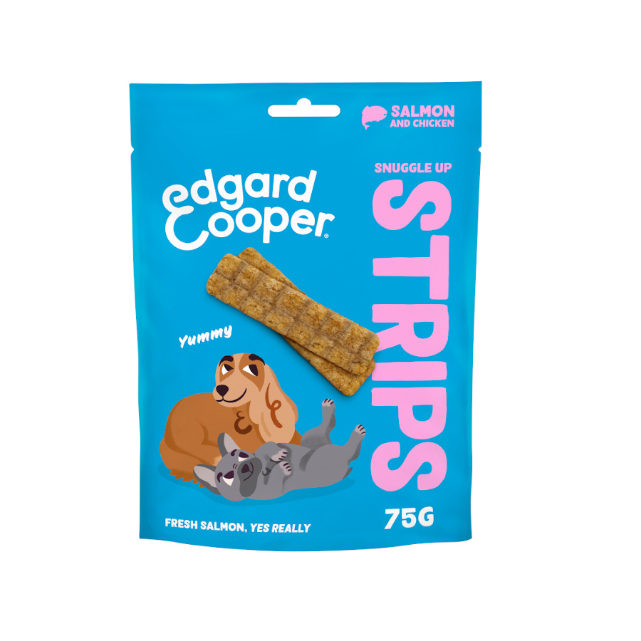 Tiras de salmão e frango Edgard & Cooper para cães