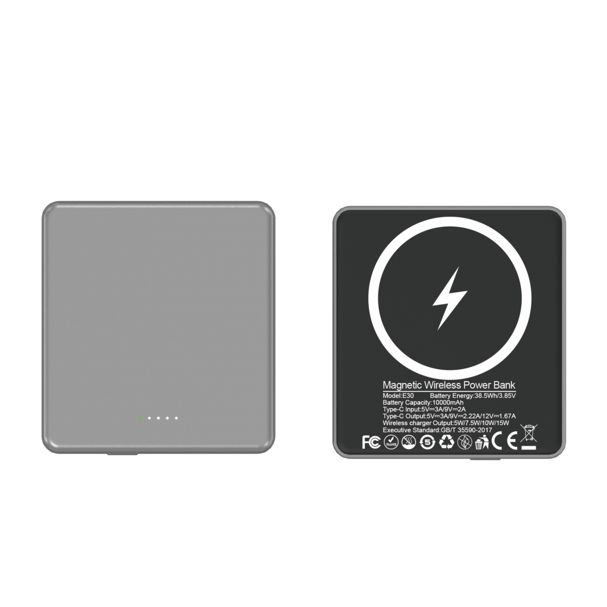 (20W) 10000mAh Magnetisches MagSafe PD Ladegerät USB C Powerbank - Dunkelblau
