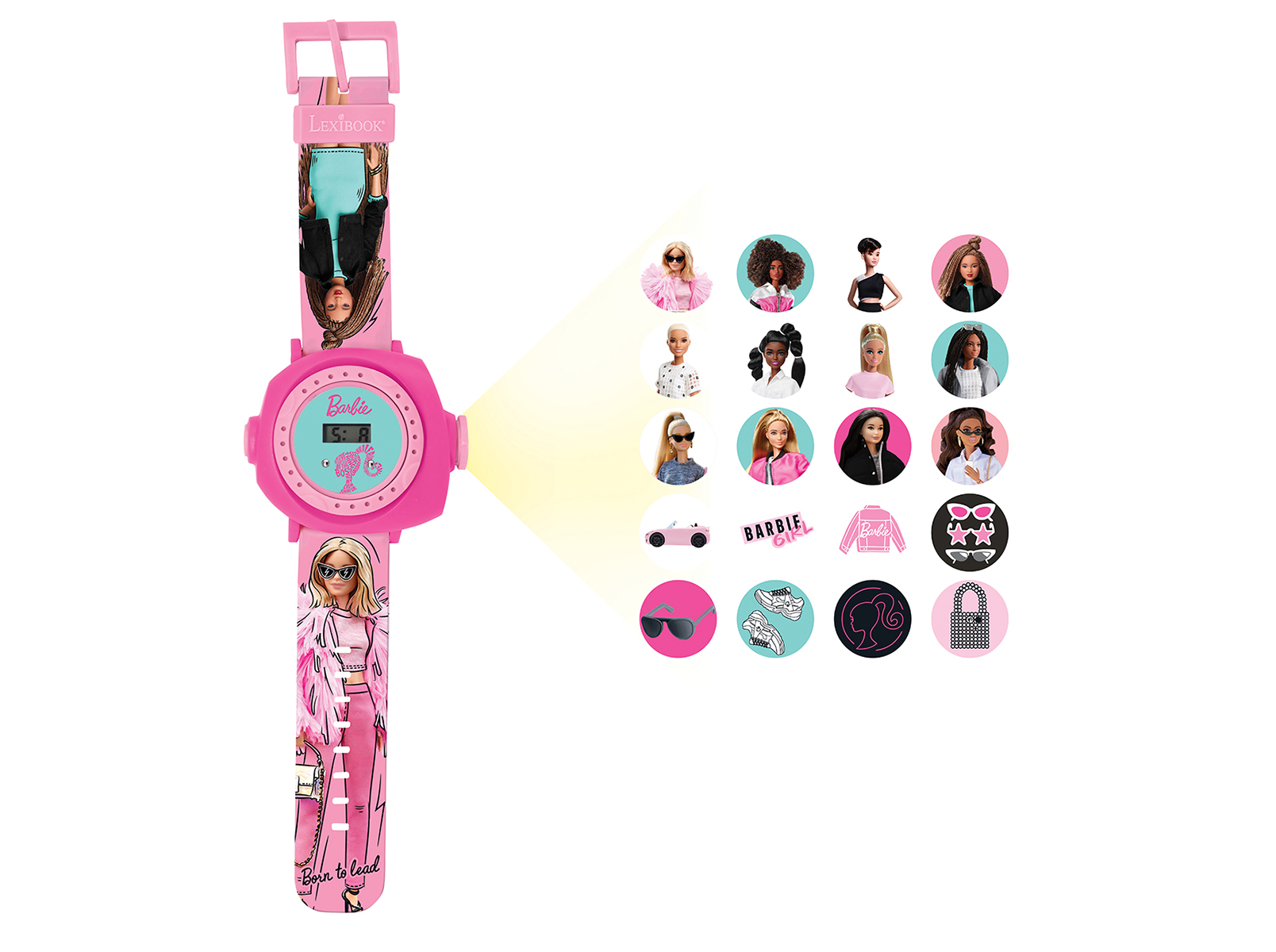 RELÓGIO DIGITAL BARBIE COM 20 IMAGENS PARA PROJETAR