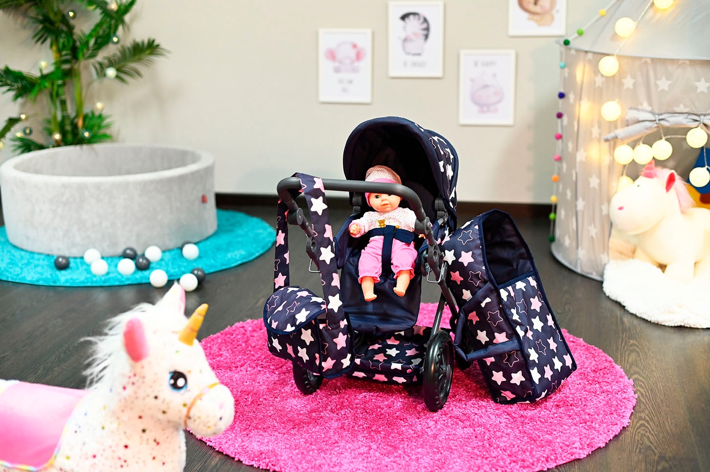 Knorrtoys® Kombi-Puppenwagen »Ruby« mit Wickeltasche