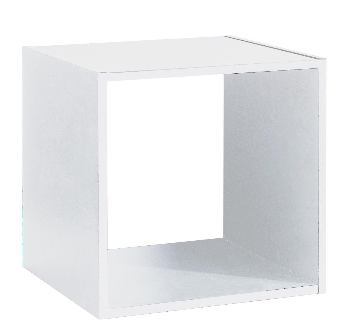 ETAGERE BOIS 1 CASE MIX BLANC