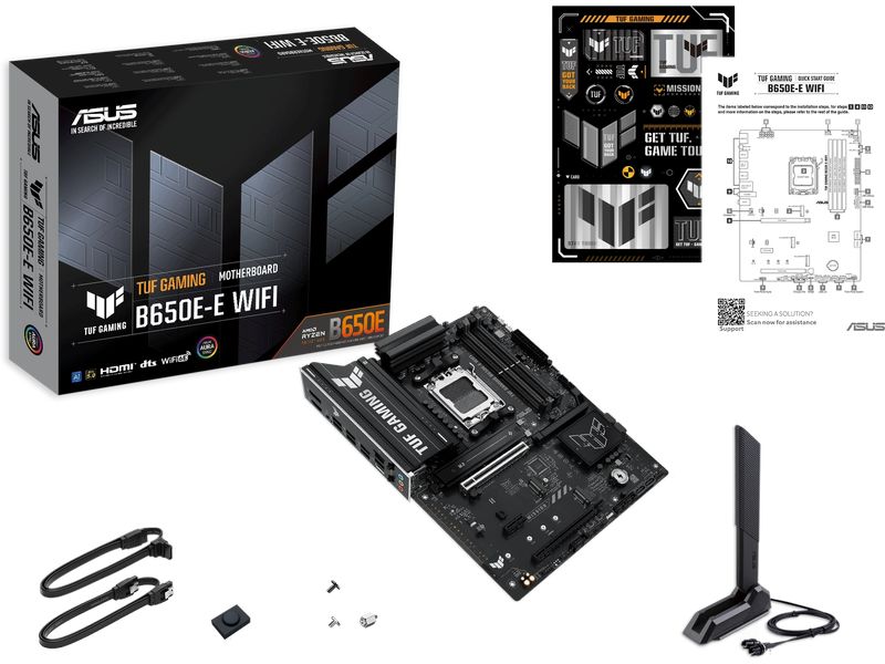 ASUS Mainboard TUF GAMING B650E-E WIFI ATX-Mainboard mit AM5 Sockel und WLAN