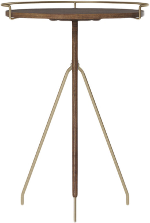 Audo Copenhagen Umanoff Side Table, 60cm Tall, Soli Brun & messing