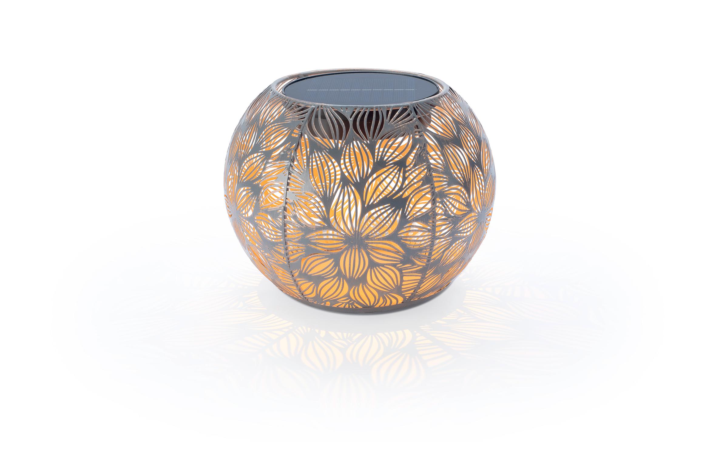 Solar Antic Globe Flora GreyDekorative Solarleuchte