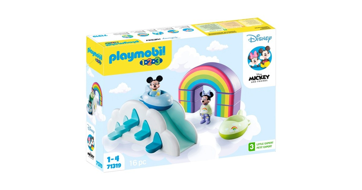PLAYMOBIL1.2.3 - Mickey Mouse Wolkenhuis Constructiespeelgoed  (71319)