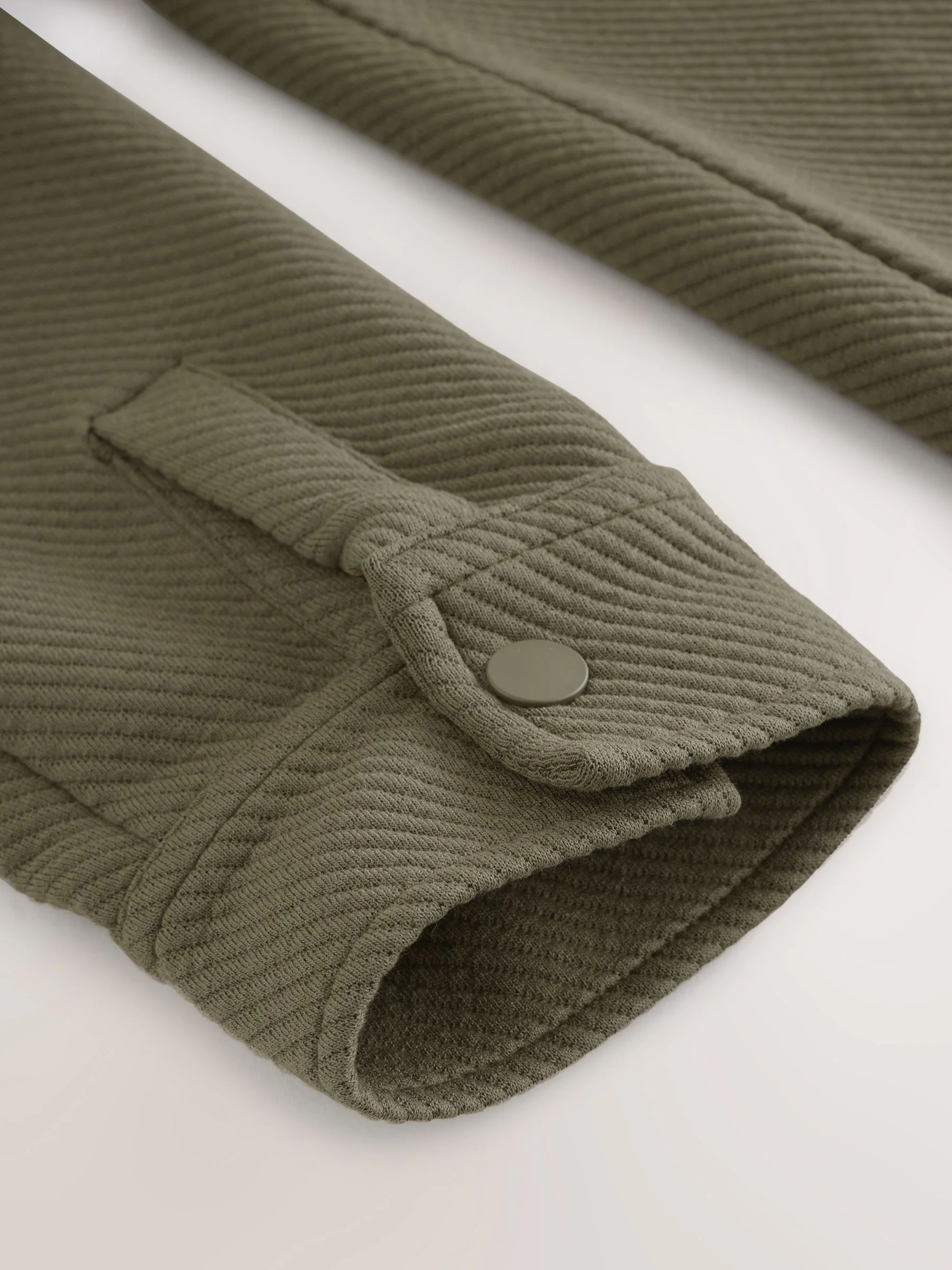 Naturel bruin - Diagonaal structuur Jersey Overshirt