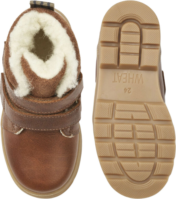 Wheat Dry Velcro Tex Støvle Cognac
