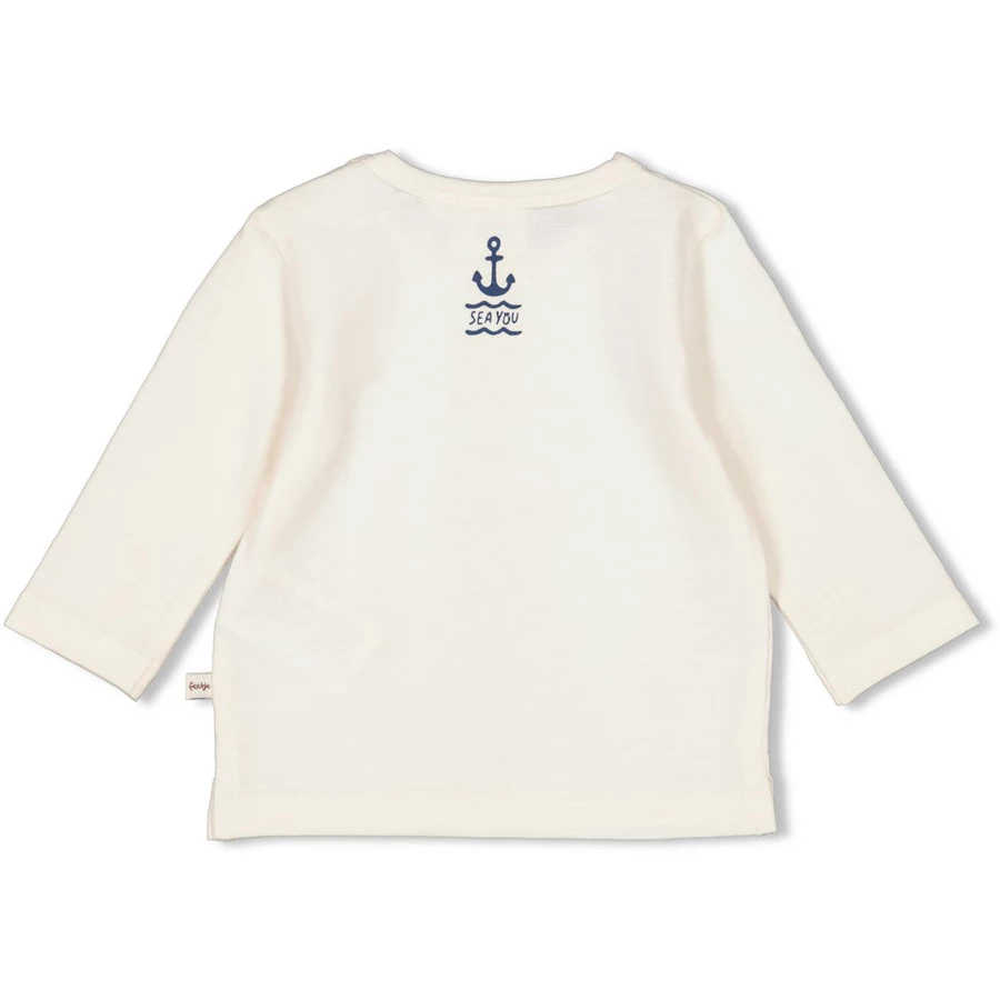 Feetje Langarmshirt Let's Sail Offwhite