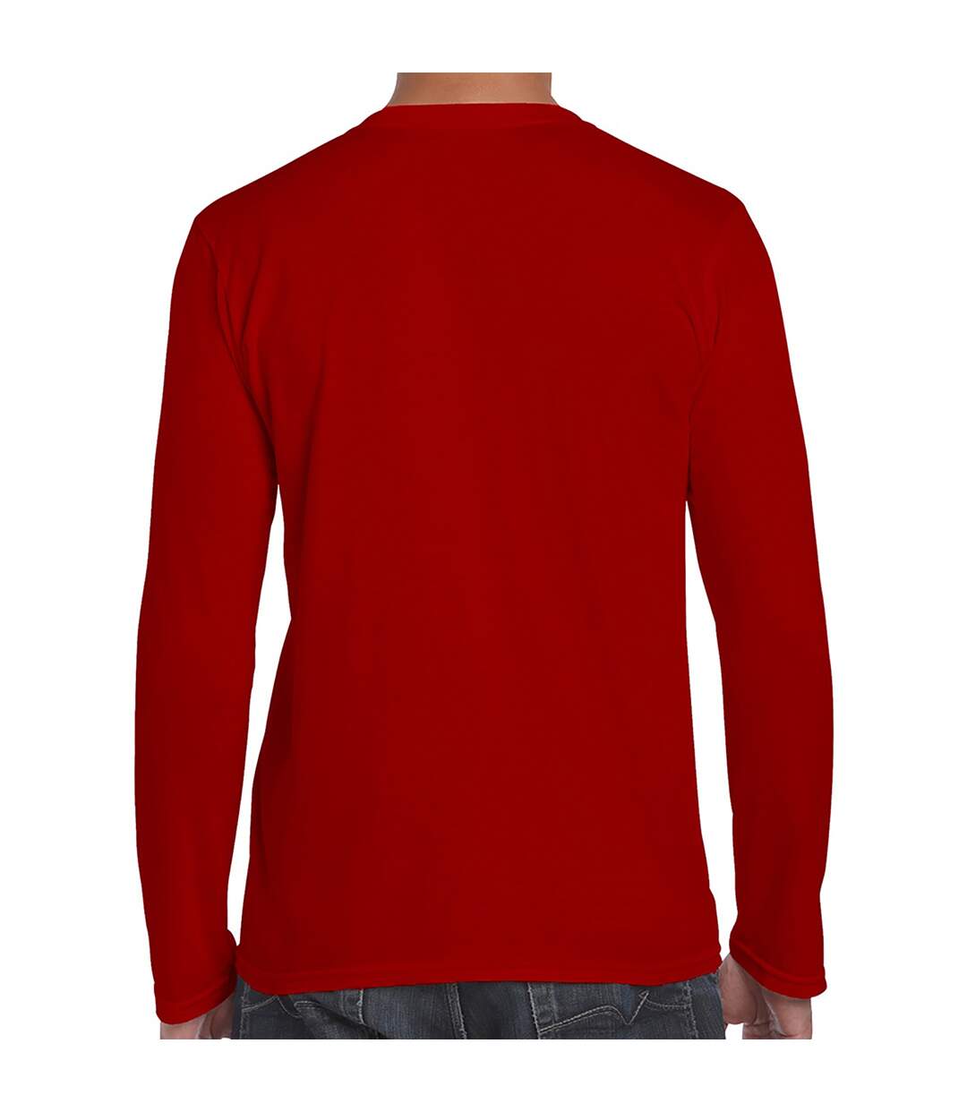 Gildan – Lot de 5 T-shirts manches longues - Hommes (Rouge) - UTBC4808