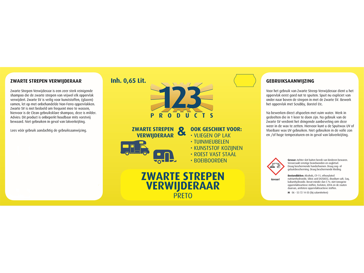 123 Products zwarte strepen verwijderaar