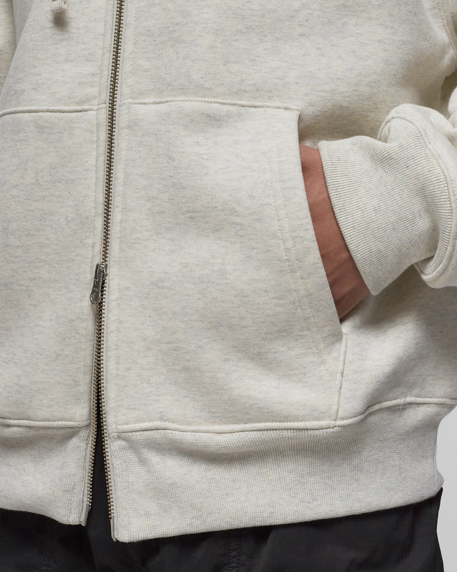 PATTA BASIC WAFFLE ZIP HOODED SWEATER