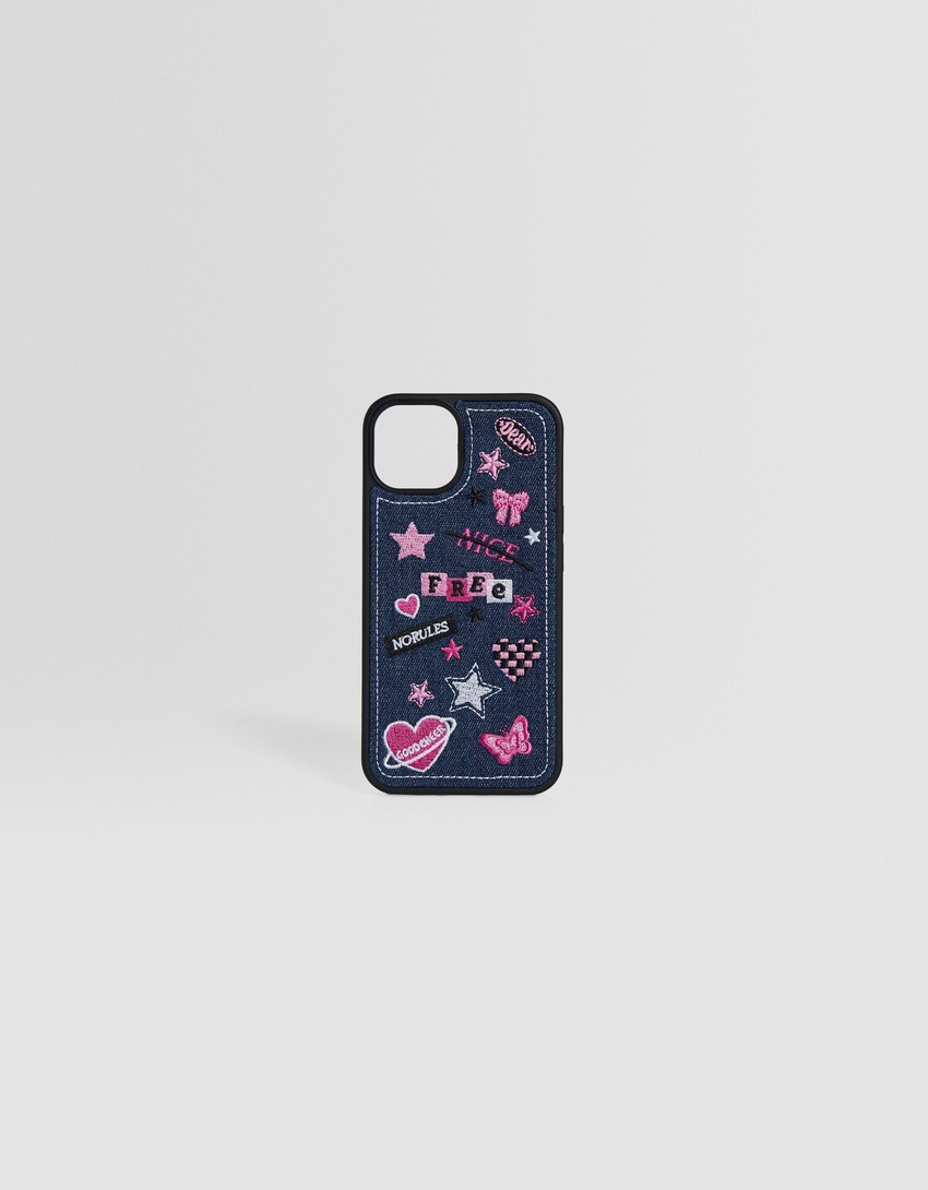 Capa para iPhone com bordado