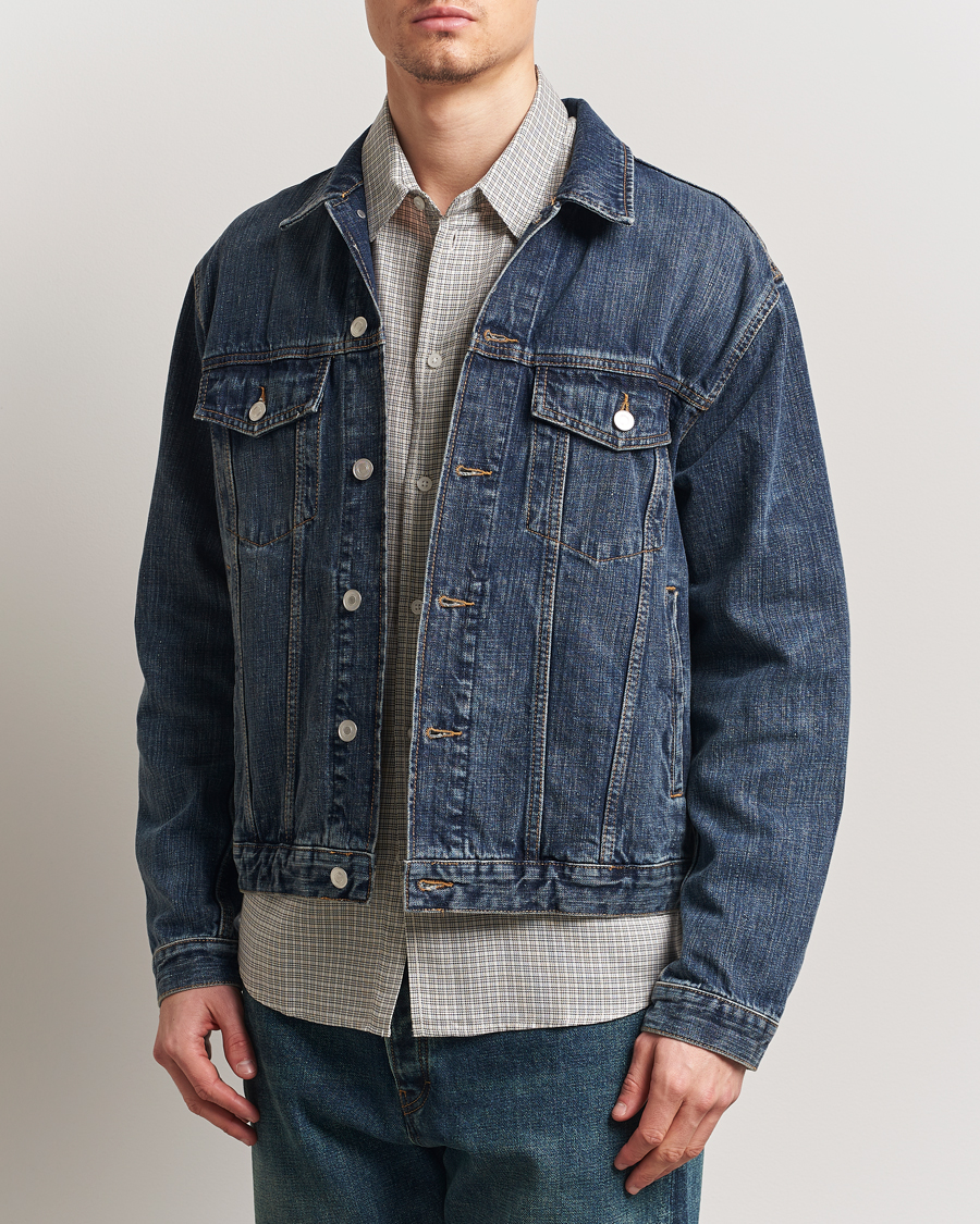 Jeanerica Joe Denim Jacket Dark Blue Righe
