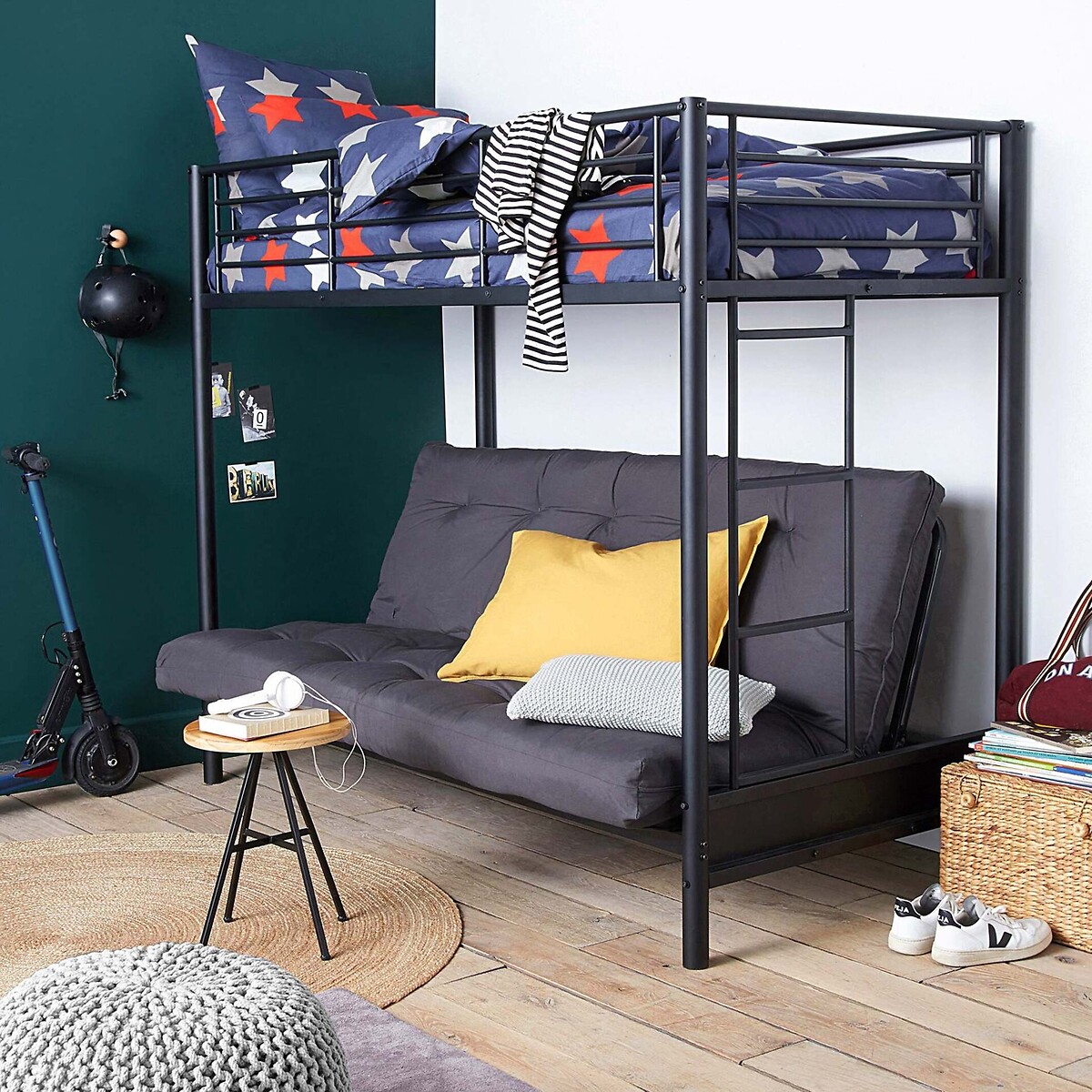 LA REDOUTE INTERIEURS<br>Cama mezanino com banco, JANIK