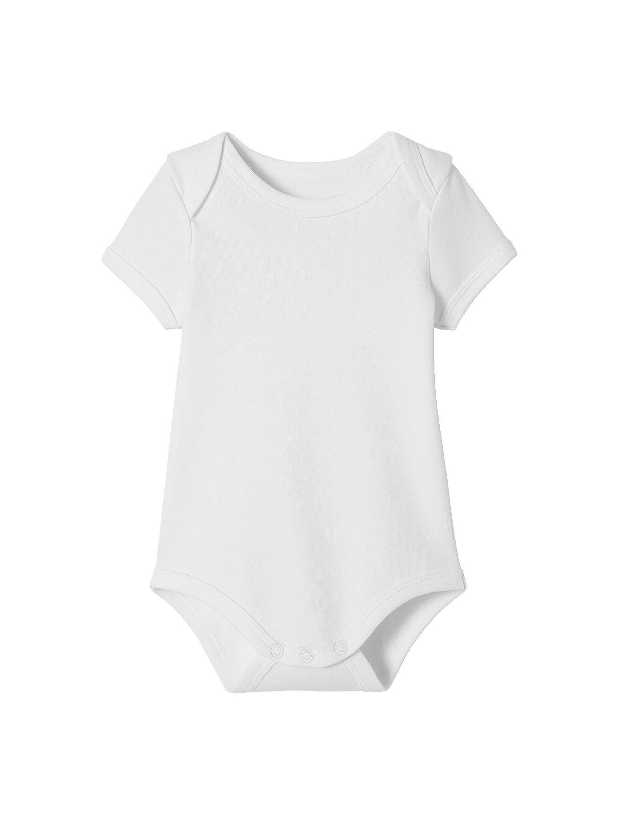 Vertbaudet 3er-Pack Baby Kurzarm-Bodys aus Bio-Baumwolle, Schlupfform BASIC pack weiß