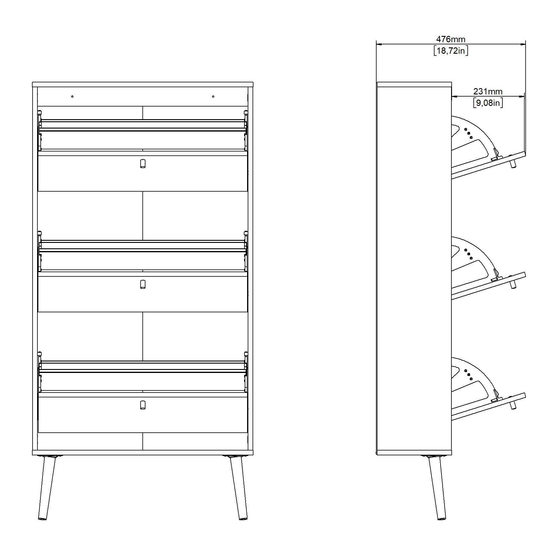 by fonQ basic Billy Schoenenkast - Wit