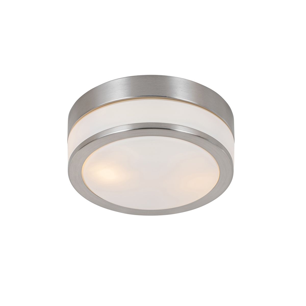 Moderne plafondlamp staal 23 cm IP44  - Flavi