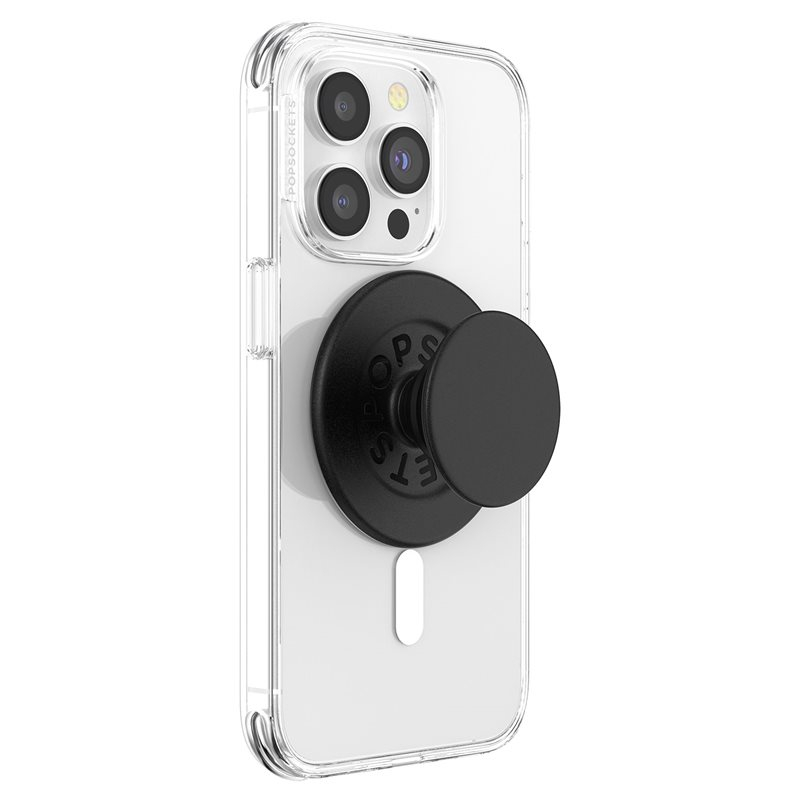 PopGrip MagSafe Round Finger Griff Halterung (Austauschbarer Top) für Apple iPhone (806828) - Schwarz