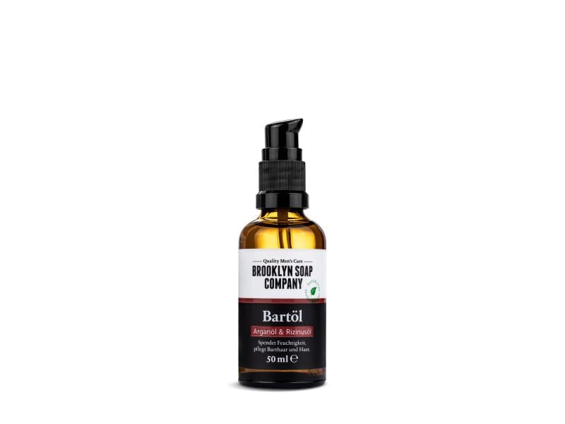 Brooklyn Soap Company Bartöl Arganöl & Rizinusöl 50 ml Natürlich wirksames Pflegeöl