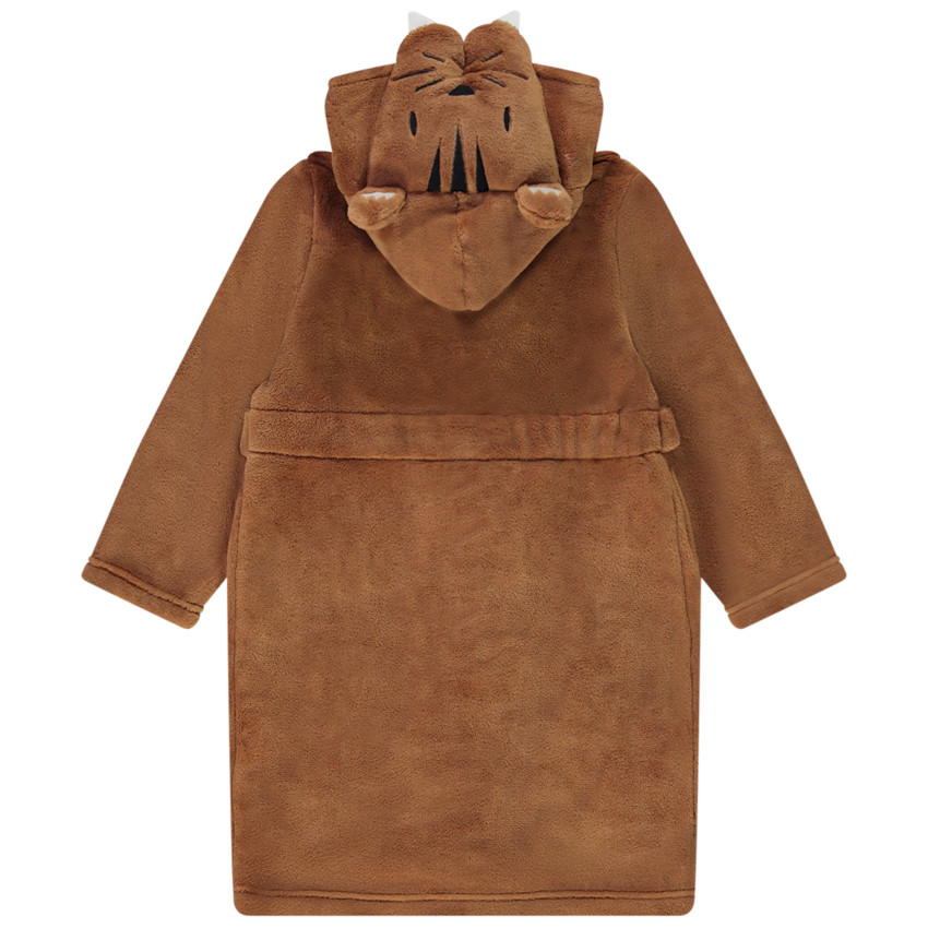 Robe de chambre à capuche ludique en sherpa pour garçon