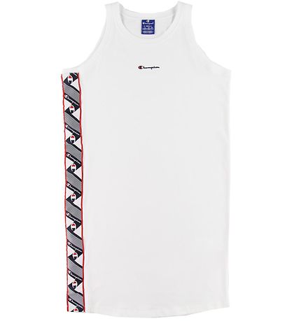 Champion Fashion Kjole u/æ - Hvid m. Stribe