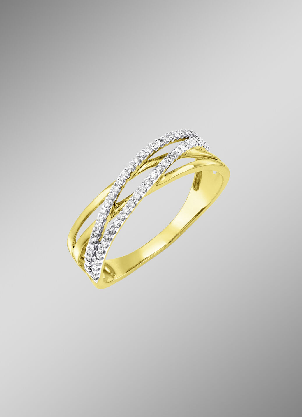 Durchbrochener Damenring mit Brillanten