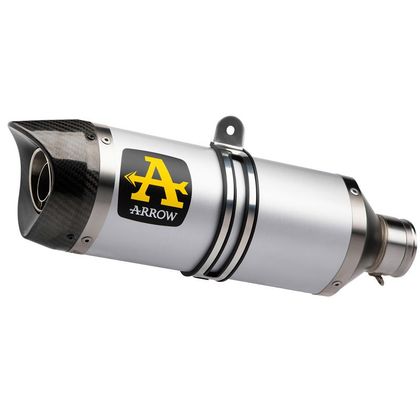 Silencieux Arrow Alu thunder embout carbone - Gris