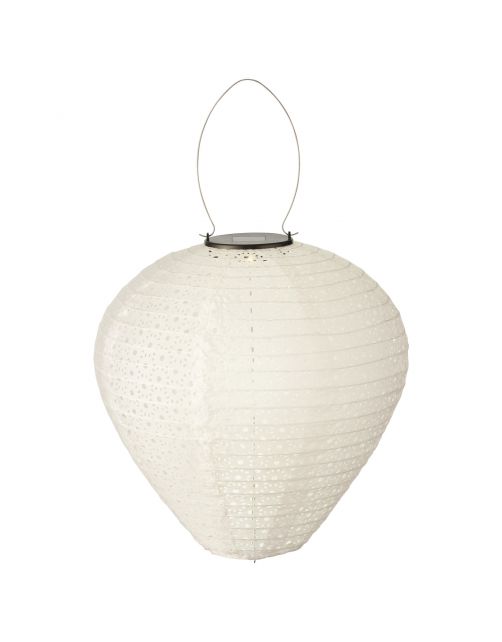 Lumineo Solar Lampion L - Tuinverlichting - 30 cm Wit 1 led