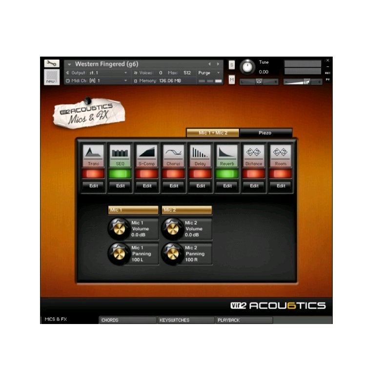 VIR2 Acou6tics virtuele akoestische gitaar software