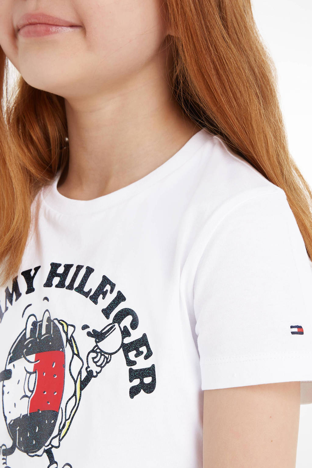 Tommy Hilfiger T-shirt TOMMY BAGELS met printopdruk wit