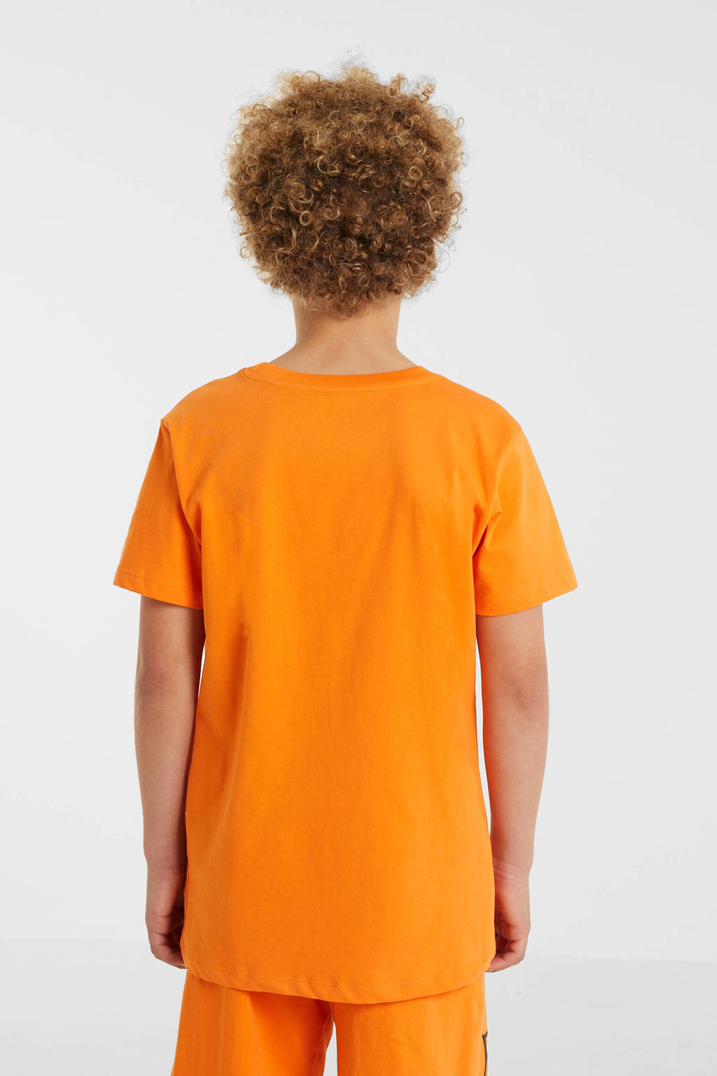 anytime T-shirt met printopdruk oranje