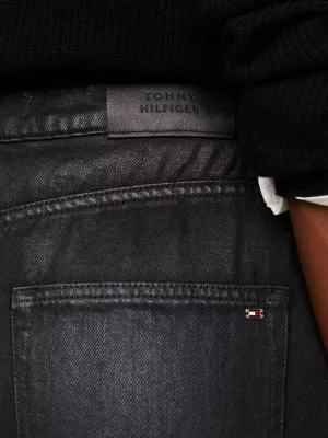 Saia midi de denim revestido